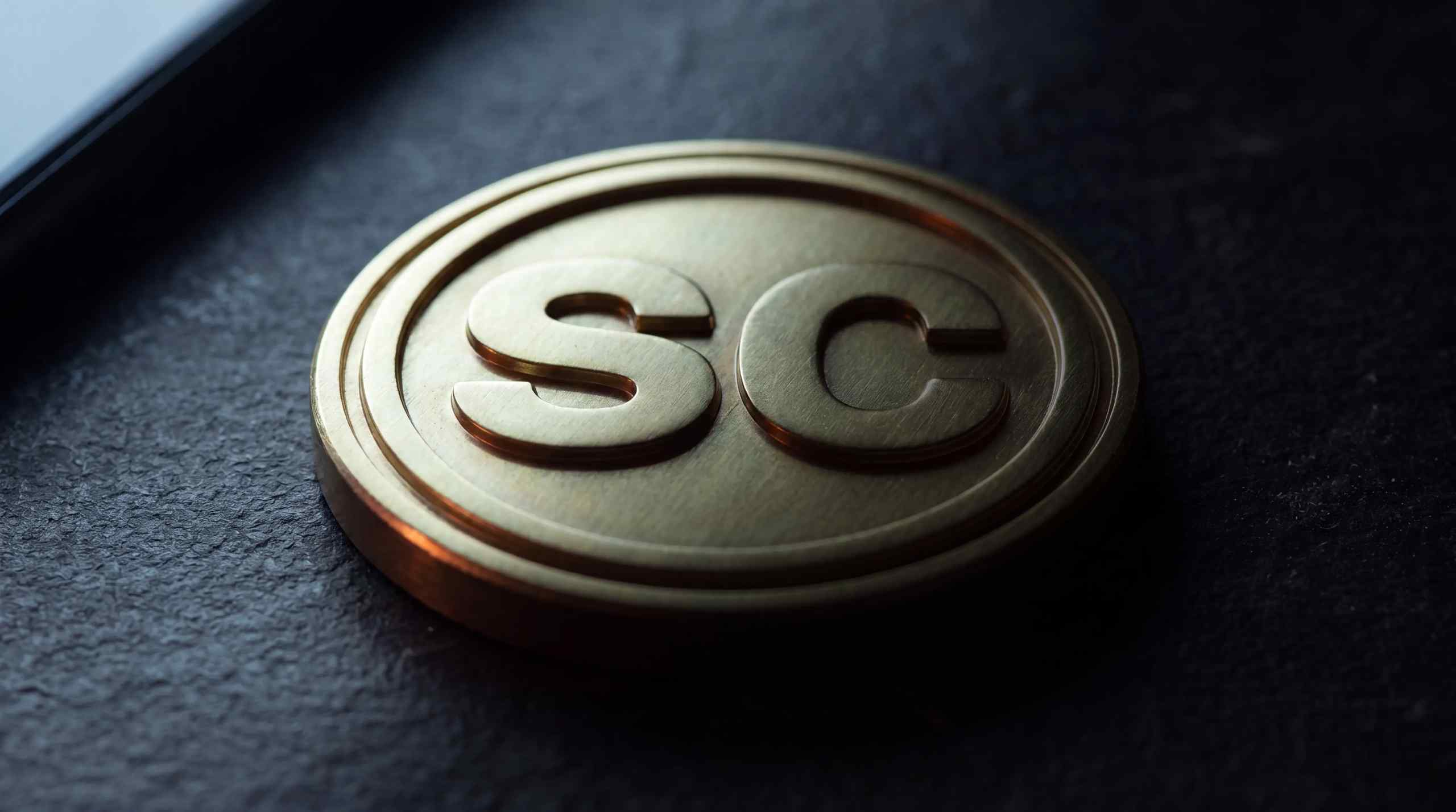 A figurative physical SC coin.